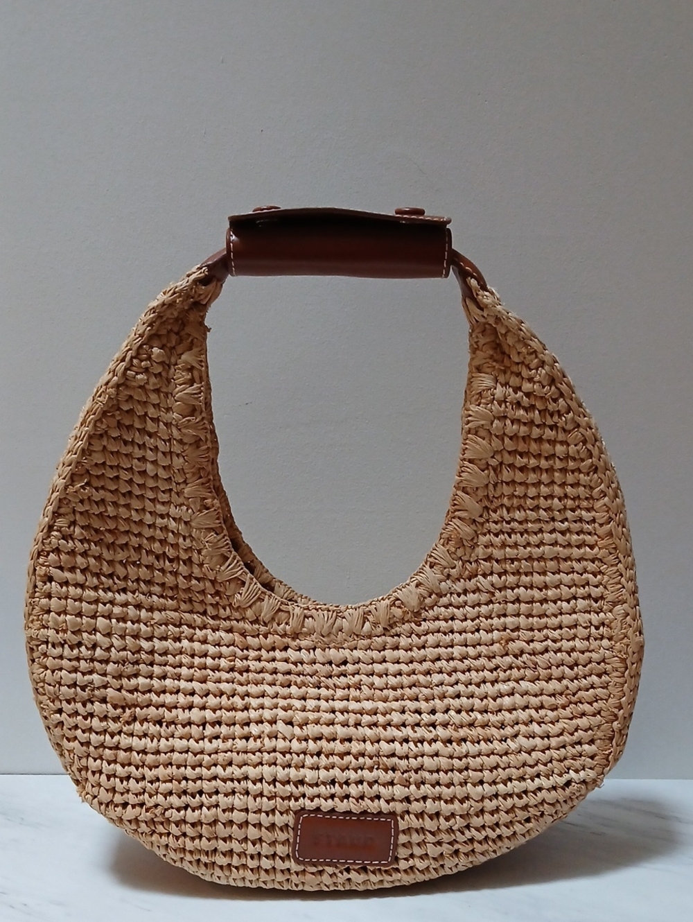 STAUD Moon Raffia Tote